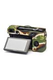 Sony A6300 Uyumlu Kamuflaj Silikon Kılıf Koruma Kılıfı A 6300 Kalite Silikon Case