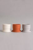 Dekoratif Beton Saksı V-124-AÇİK KREM