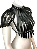 Arkası Açık Deri Crop Büstiyer Harness - Brf1257