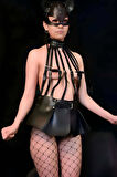 Büstiyer Ve Choker Görünümlü Şık Etek Harness - Brf998