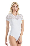 Beruflic Yarım Kol Dantelli Kadın Body 338