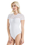 Beruflic Yarım Kol Dantelli Kadın Body 338