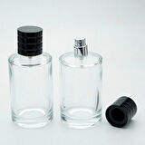 20 ADET BOŞ CAM PARFÜM ŞİŞE, 100 ML, SİLİNDİR DİOR MODEL, ŞEFFAF