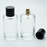 20 ADET BOŞ CAM PARFÜM ŞİŞE, 100 ML, SİLİNDİR DİOR MODEL, ŞEFFAF