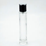 20 ADET BOŞ CAM PARFÜM ŞİŞE, 50 ML, İNCE UZUN KARE MODEL, ŞEFFAF