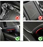 Honda Civic Fc5 Fk7 2016-2021 Uyumlu Kol Dayama Üst Kaplaması Karbon Desenli 3 Parça