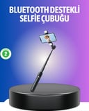 Bluetooth Selfie Çubuğu – Uzaktan Kumandalı