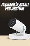 Ayaklı Projeksiyon Taşınabilir Mini Projektör Sinema Projektörü Android