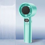 Dijital LED Ekranlı Mini El Vantilatörü - Ayarlanabilir Hız Kademeli Şarjlı Taşınabilir Fan