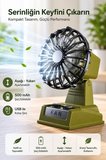 Şarjlı Masaüstü Mini Vantilatör Retro Tasarım 2 Kademeli Mini Fan 500 mAh Taşınabilir Fan