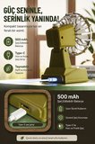 Şarjlı Masaüstü Mini Vantilatör Retro Tasarım 2 Kademeli Mini Fan 500 mAh Taşınabilir Fan