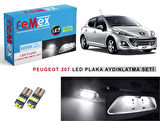 Peugeot 207 LED Plaka Aydınlatma Ampul Seti FEMEX Parlak Beyaz
