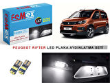 Peugeot Rifter LED Plaka Aydınlatma Ampul Seti FEMEX Parlak Beyaz