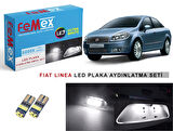 Fiat Linea LED Plaka Aydınlatma Ampul Seti FEMEX Parlak Beyaz