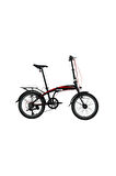 BİSAN FX 3500 TRN-23 KATLANIR BİSİKLET MAT SİYAH-KIRMIZI