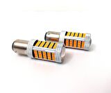 FEMEX Premium P21W-1157-9W- Çift Duy Şaşı Led Ampul Turuncu Mercekli