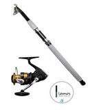 Shimano Fx 4000 Fc & Balza Carera 240cm Mix Carbon Teleskopik Olta Kamış Seti