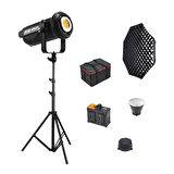 Gdx LV-700C-II B Bi Color Led Video Işığı Full Set (Gridli 170 Octa Softbox + 260 cm Kalın Işık Ayağı)