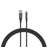 Syrox C134AT 3.0A 1.20mt Ledli Örgülü Metal Başlı USB-A - Type-C Şarj & Data Kablosu - Siyah