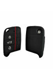 Silikon Anahtar Kılıfı Seat Skoda Vw Golf Leon Polo Ibiza Süper B Passat Tiguan Alteca Arona