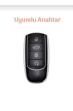 Lüx Chery Tiggo 8 Pro Omoda 5 Tiggo 7 Avantgarde Nano Anahtar Kılıfı Beyaz Gümüş Silver Renk
