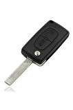 Peugeot 207 307 308 Partner Citroen C3 C4 C5 Anahtar Kabı Kumanda Kabı 2 Buton (pil Yuvasız)