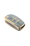 Audi A1 A3 8p 81 A4 A5 B6 B7 B8 A6 A7 C5 C6 4f Q3 Q5 Q7 Nano Anahtar Koruma Kılıfı Gri Gold Renk