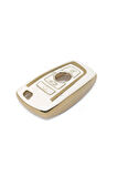 Bmw 1 3 5 7 Seri X1 X3 X4 X5 F10 F15 F16 F20 F30 F18 F25 M3 Anahtar Kılıfı Beyaz Gold 1.Ci Kalite
