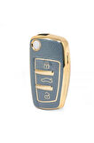 Audi A1 A3 8p 81 A4 A5 B6 B7 B8 A6 A7 C5 C6 4f Q3 Q5 Q7 Anahtar Kılıfı Gri Gold Renk
