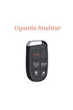 Lüx Jeep Dodge Renegade Grand Cherokee Chrysler Nano Anahtar Kılıfı Siyah Gold Altın Renk