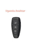 Lüx Ford Focus Fiesta Kuga Mondeo Smax Cmax Ecosport Nano Anahtar Kılıfı Siyah Silver Gümüş Renk
