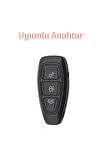 Lüx Ford Focus Fiesta Kuga Mondeo Smax Cmax Ecosport Nano Anahtar Kılıfı Beyaz Silver Gümüş Renk