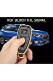 Lüx Ford Focus Fiesta Kuga Mondeo Smax Cmax Ecosport Nano Anahtar Kılıfı Siyah Gold Altın Renk