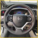 Honda Civic FB7 Araca Özel Direksiyon Kılıfı Manuel Araçlara Uyumludur (Noktalı Düz)