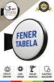 Fener Tabela 60 CM – Çift Taraflı Vakum Pleksi, Mercekli LED Aydınlatmalı, Alüminyum Gövde, Dış Mekan Dayanıklı Işıklı Tabela