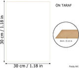 3 mm 30x50 MDF Plaka (4 ADET) - Hobi, Maket, Ahşap El Sanatları İçin Uygun (4`lü Paket)