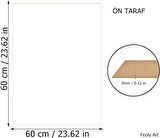 3 mm 60x60 MDF Plaka (2 ADET) - Hobi, Maket, Ahşap El Sanatları İçin Uygun (2`li Paket)