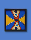 Modern Soyut Tablo – El Boyaması – 22x22 Ev Dekorasyon Tablosu – MDF Üzeri Akrilik