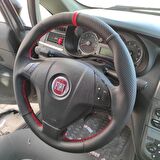 Fiat Linea (Noktalı Karbon Yüzüklü) Araca Özel Direksiyon Kılıfı
