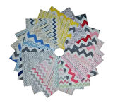 25x25 Cm 20 Parça Kırkyama Patchwork Pamuklu Kumaş 40 Yama Elişi Dikiş Hobi - Çizgi Serisi