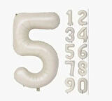 5 Rakam Balon bej Renk Folyo Balon 82 cm 34 inç Helyum Balon 5 Yaş Balon bej  5 Sayı