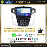 Ford Focus 3-4 2+32GB Kablosuz Carplay 2011-2015 Android 13 Navigasyon Multimedya Sistemi 