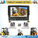Forklift Kamera Sistemi Reach Truck 2 Kameralı 7 inç Monitörlü Kayıtlı Kamera Seti