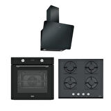 Franke Ankastre Set (FPJ 615 BK A Davlumbaz - FHNS 604 BK Ocak - FMA 86 BK Fırın)