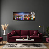 New york gece cam duvar saati