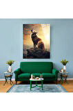Kurt Cam Tablo | Dayanıklı Temperli Cam | Uluyan Kurt Cam Tablo