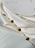 GOLD ZİNCİR KARARMAZ ÇELİK KALP MOTİFLİ KADIN BİLEKLİK YAZLIK BİLELİK ABİYE BİLEKLİK VİNTAGE BİLEKLİK