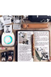 Mini Taşınabilir Bluetooth Yazıcı, Spesiyal Gold Model, Yedek 1 Beyaz Rulo Kağıt Hediye.