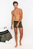 Redowl Baykuş Baskılı Boxer-Haki-XXL