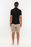 Redowl Erkek Polo Yaka Slim Fit Tişört-Siyah-M